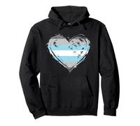 Demiboy DemiMale Pride Drapeau Cœur Sweat à Capuche