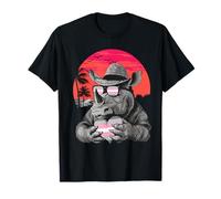Demigirl Rhino Hippo Cœur LGBT Coucher de soleil Demisexuel Pride T-Shirt