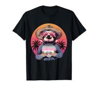 Demisexual Pride LGBT Demigirl Drapeau Paresseux Cœur Coucher de Soleil T-Shirt
