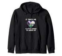 Demisexual Pride Takes Me a Little Longer Vintage Femme Sweat à Capuche