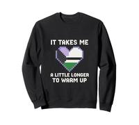 Demisexual Pride Takes Me a Little Longer Vintage Femme Sweatshirt