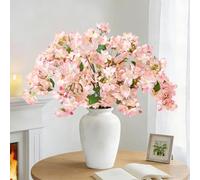DEMIUKO Lot de 6 Fleur Cerisier Artificielle Rose Sakura Branches Tiges Fleurs Artificielles Bouquet Fleurs de Printemps Décoration pour Vase Arrangement de Fleurs Maison Mariage Bureau (Rose)