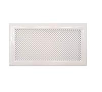 DEMLOU - Grille d’Aération Blanche RAL9016 33 x 18 cm Rectangulaire | Acier Galvanisé Perforé, Revêtement Poudré | Diffuseur de Chaleur et Grille de Ventilation Murale.