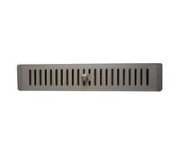 DEMLOU Grille d’Aération Réglable en Aluminium Anodisé - Contrôle Ouverture Fermeture Air - Ventilation pour Placards Armoires Meubles Cuisine Salle de Bain - 41 x 8 cm.