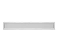 DEMLOU - Grille de ventilation aluminium perforé blanc moderne avec filet métallique - RAL9016 - Grille d’aération intérieur extérieur - 80 x 9 cm rectangulaire.