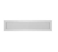 DEMLOU - Grille de ventilation aluminium perforé blanc moderne avec filet métallique - RAL9016 - Grille d’aération intérieur extérieur - 60 x 9 cm rectangulaire.