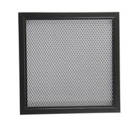 DEMLOU - Grille de ventilation aluminium perforé noir moderne avec filet métallique - RAL9005 - Grille d’aération intérieur extérieur - 30 x 30 cm carré.