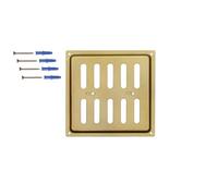 DEMLOU Grille de Ventilation Réglable Carré 15x15 cm - Acier Galvanisé avec Volets Ouverture Fermeture - Aération Murale ou Plafond - Or RAL 1036.