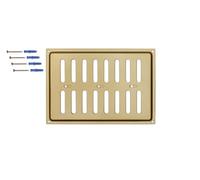 DEMLOU Grille de Ventilation Réglable Rectangulaire 24x17 cm - Acier Galvanisé avec Volets Ouverture Fermeture - Aération Murale ou Plafond - Or RAL 1036.