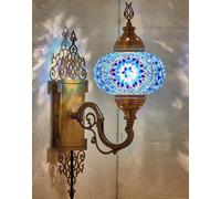 DEMMEX Applique murale en mosaïque de style Tiffany turc marocain, applique murale, faite à la main (10 couleurs)