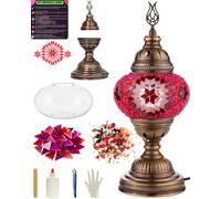 DEMMEX Couleur au choix - Kit de Lampe de Table en Mosaïque DIY - Style Turco-Marocain - Créez votre propre lampe avec mosaïques et outils, sans jointoyage requis