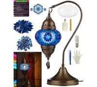 DEMMEX Kit de lampe de mosaïque turque à faire soi-même - Ensemble cadeau complet d'arts et de loisirs créatifs pour adultes et adolescents - Décoration intérieure facile et amusante, fabriquez votre