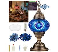 DEMMEX Kit de lampe de table en mosaïque turque à faire soi-même - Ensemble cadeau complet d'arts et de loisirs créatifs pour adultes et adolescents - Décoration intérieure facile et amusante