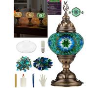 DEMMEX Kit de lampe en mosaïque turque à faire soi-même - Ensemble complet de loisirs créatifs pour adultes et adolescents - Décoration d'intérieur facile et amusante, fabriquez votre propre lampe de