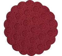 Demmler Lot de 500 napperons en papier absorbant filigrané - Rond - Embossage rose - Couleur : bordeaux - Fabriqué en Allemagne