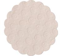 Demmler Lot de 500 napperons ronds en papier absorbant en filigrane Motif rose Chamois