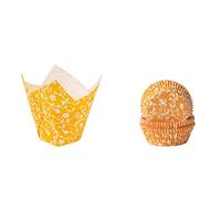 Demmler Lot de 84 Caissettes de Pâtisserie à Muffins Classiques et Enveloppes Tulip avec Design Classique Blanc - Fabriqué en Allemagne