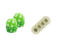 Demmler Muffin Lot de 120 moules en papier pour cupcakes en forme de marguerites 5 x 5 x 2,5 cm Avec 4 napperons dorés Fabriqué en Allemagne