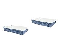 Demmler Viva Lot de 2 plats à gratin ou à four Bleu 28,5 x 18,5 x 5 cm