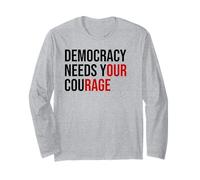 Democracy Needs Your Courage Sign Resist Fascism Protest Manche Longue