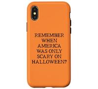 Democracy Remember When America Was Only Scary on Halloween Coque pour iPhone X/XS