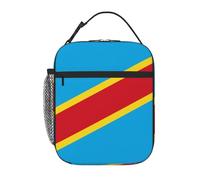 Democratic Republic of the Congo Drapeau Sac À Repas Isotherme Glacière Portable Sac Fourre-Tout Imperméable Respirant Léger Et Durable Pour Collégiens Snacks