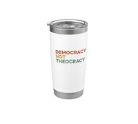 Démocratie Pas Théocratie Liberté Séparation Église Religion Gobelet isotherme en acier inoxydable double paroi