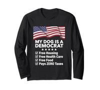 Démocratie Tshirt Drôle Politique Libéral Démocrate Manche Longue