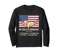 Démocratie Tshirt Drôle Politique Libéral Démocrate Manche Longue