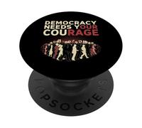 Démocratie Tshirt Résistance Protestation Politique PopSockets PopGrip Adhésif