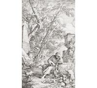 Démocrite perdu dans la méditation. Démocrite c. 460 av. J.-C. 370 av. Philosophe grec ancien qui a conçu une théorie atomique de l'univers. Après une gravure par Salvator Rosa. Poster imprimé par Ken