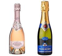 DEMOISELLE Champagne E.O Brut Rose Demi Bouteille 0.38 L & Champagne Pommery Brut Royal - 20cl