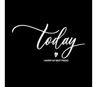 demoiselle d'honneur, invitation de mariage, idées cadeaux pour demoiselle d'honneur, mariage Stickers muraux 47.6x91.7cm Installation facile Blanc