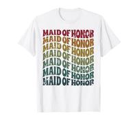 Demoiselle d'honneur rétro Groovy pour Mariage, Enterrement de Vie de Jeune Fille T-Shirt