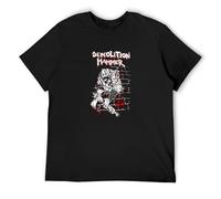Demolition Hammer Brutal Skull Attack Thrash Sadus AtrophyT Shirt Casual Round Neck Easy Tee Comfortable Tees Black L