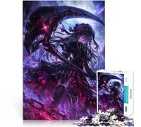 Démon Anime Fille Mort Puzzles pour Adolescents 1000 pièces Compétition de Vitesse Manuelle Cadeaux du Père Noël Secret 38x26cm