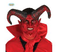 Démon Cornes Costume Halloween Rouge Noir Effrayant Sorcier Accessoires 20 cm Flair du Diable Effrayant Mardi Gras Accessoires, Couleur : Noir