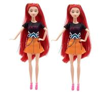 Démon Doll 2025 Silicone Flexible Articulée - Figurine Anime 11,5" avec 9 Articulations Mobiles, Modèle Démons Coréens (Cheveux Rouges)