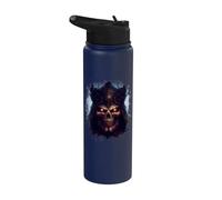 Démon effrayant dans l'enfer du feu Stainless Steel Insulated Water Bottle