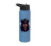 Démon effrayant dans l'enfer du feu Stainless Steel Insulated Water Bottle