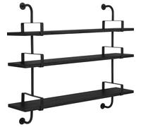 Démon Étagère L155 cm 3 Étagères Frêne Noir