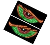 Demon Eye Light - Yeux Animés LED, Bande Lumineuse Dynamique | Panneau De Pare-brise Flexible En PVC USB 5 V, Modes De Clignotement Jaune Et Blanc, Éclairage D'accentuation En Verre De Voiture Résista