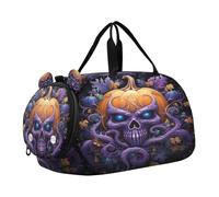 DéMon Halloween Sac de Sport Natation avec Compartiment à Chaussures,Sac de Voyage Weekend Sac à Main pour Filles GarçOns