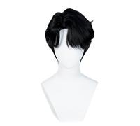 Demon Hunter Perruque Saja Boys Perruque Naturelle Anime Hunter Cosplay Accessoires Cosplay Réalistes pour Halloween pour Convention d'Anime la Fête du Carnaval d'Halloween Noël (Jinu)