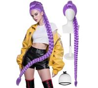 Demon Hunter Perruque Saja Boys Perruque Naturelle Anime Hunter Cosplay Accessoires Cosplay Réalistes pour Halloween pour Convention d'Anime la Fête du Carnaval d'Halloween Noël (Rumi)