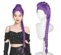 Demon Hunters Costume Rumi Wig Cosplay Kids, Anime Mira Zoey Costume Wigs, Purple Braid Wig Outfit Hair Halloween Cosplay Props, for Women Ands Girl (Purple - Rumi)