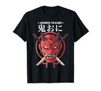 Démon japonais Oni Visage Crâne Diable Japon Folklore T-Shirt