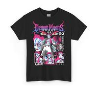 Demon Slayer Akaza T-shirt noir manches courtes unisexe adulte 100 % coton idée cadeau Anime Manga, Noir , XL