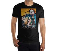 Demon Slayer Anime Chemise à manches courtes pour homme Noir - Noir - Taille XL