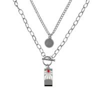 Démon-Slayer Collier Démon-Slayer Cosplay Accessoires Chaîne, PIIMNT Démon-Slayer Chaîne Pendentif Démon-Slayer Merch Collier Démon-Slayer Bijoux Chaîne Démon-Slayer Cadeaux pour Garçon Fille